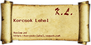 Korcsok Lehel névjegykártya